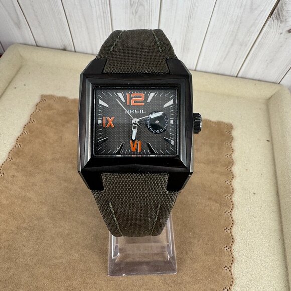Spectacular Breil Milano BW0259 Asymmetrical Rectangular Orange Arabic Numerals - Picture 9 of 9